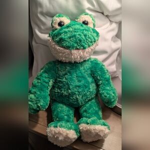 Vintage Build-A-Bear Workshop Friendly Frog Plush - Retired Curly Green Toad
